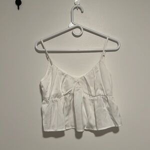 Summer Crop Silk Blouse Top